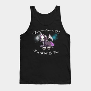 Grim Reaper Unicorn "Underestimate Me" Tank Top